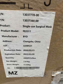 2000pcs - BYD Care Single Use Surgical Masks