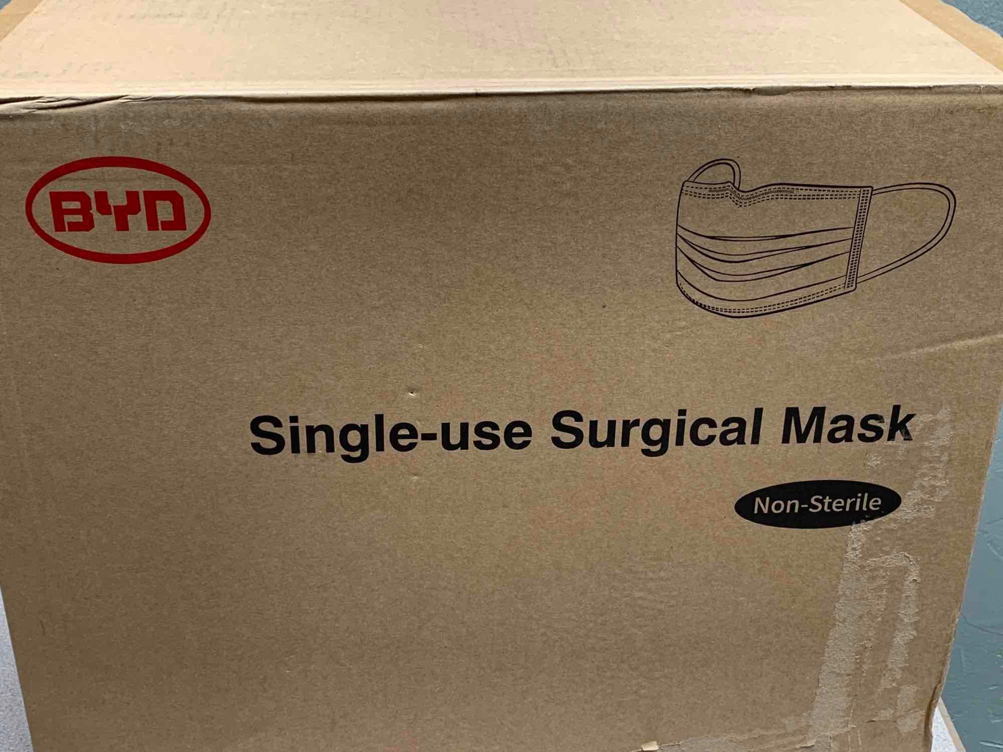 2000pcs - BYD Care Single Use Surgical Masks