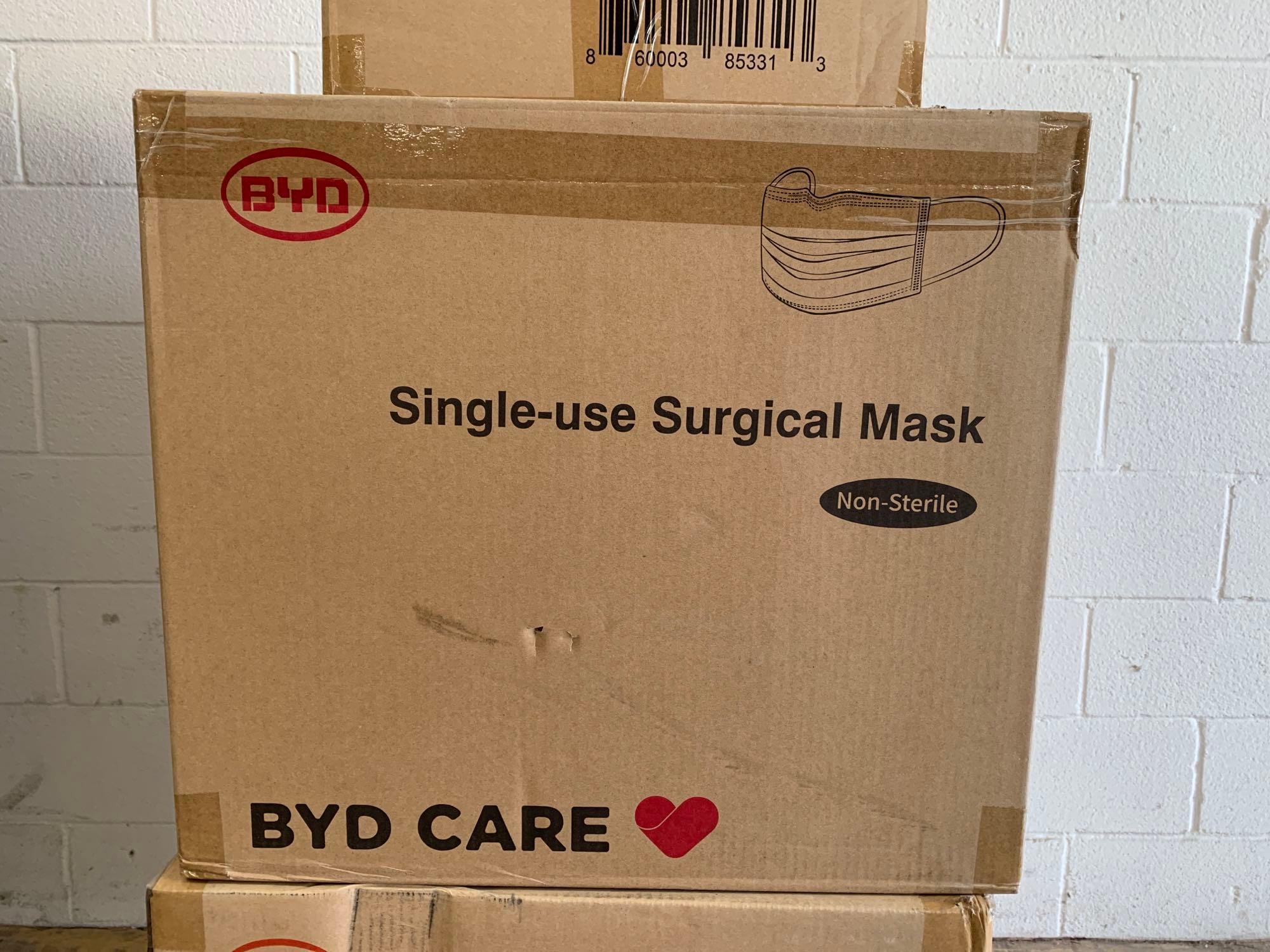 10,000pcs - BYD Care Single Use Surgical Masks