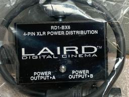 Laird RD1-BX6 12V Twin Output 4-Pin XL Power Splitter Box NEW