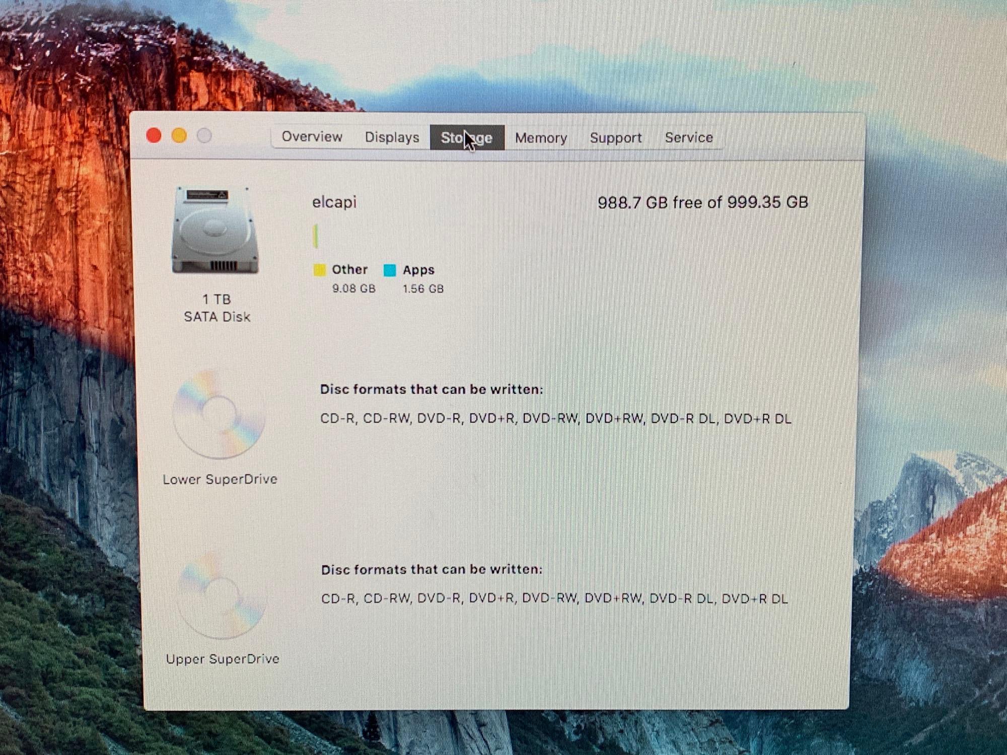 Apple MacPro5,1 Workstation 2x2.4GHz Quad Core Intel Xeon 6GB 1TB El Capitan 10.11.6