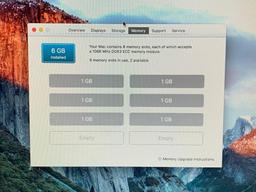 Apple MacPro5,1 Workstation 2x2.4GHz Quad Core Intel Xeon 6GB 1TB El Capitan 10.11.6