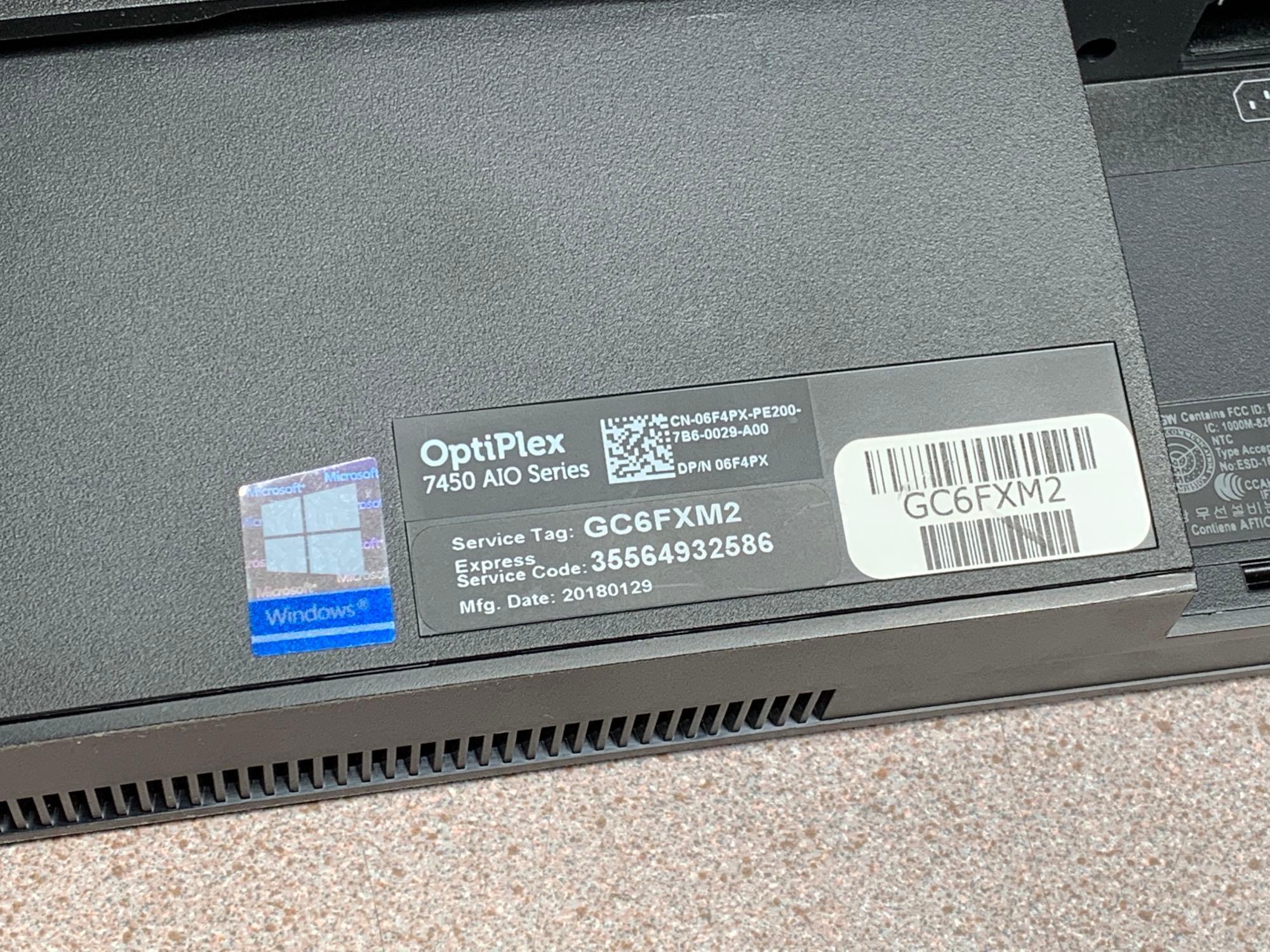 Dell Optiplex 7450 23.8" AIO Computer Intel i7-7700 3.6GHz 8GB 256GB SSD NO OS