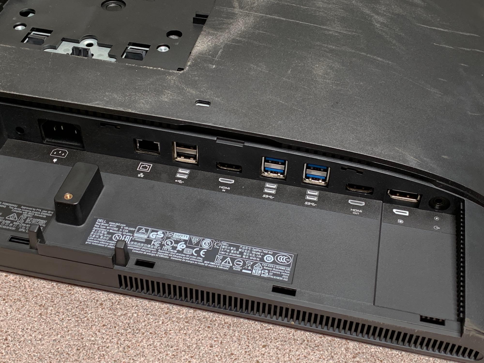 Dell Optiplex 7450 23.8" AIO Computer Intel i7-7700 3.6GHz 8GB 256GB SSD NO OS