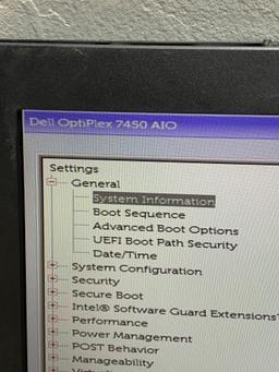 Dell Optiplex 7450 23.8" AIO Computer Intel i7-7700 3.6GHz 8GB 256GB SSD NO OS