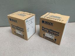 2 NEW boxes - Brady PermaSleeve Wire Markers / Heatshrink Wire & Cable Labels