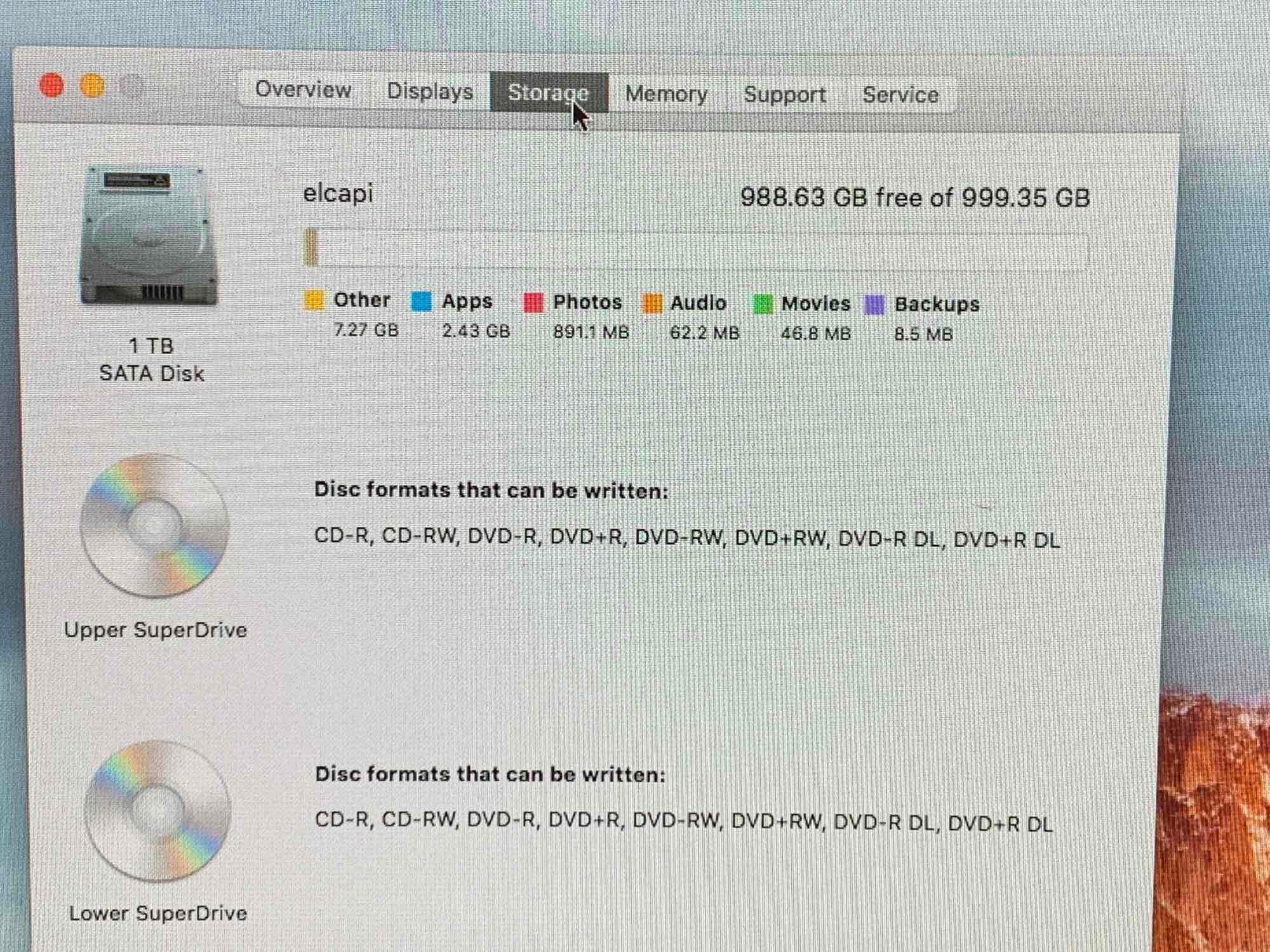 Apple MacPro5,1 8 Core Workstation 2x2.4GHz Quad Intel Xeon 32GB 1TB El Capitan 10.11.6