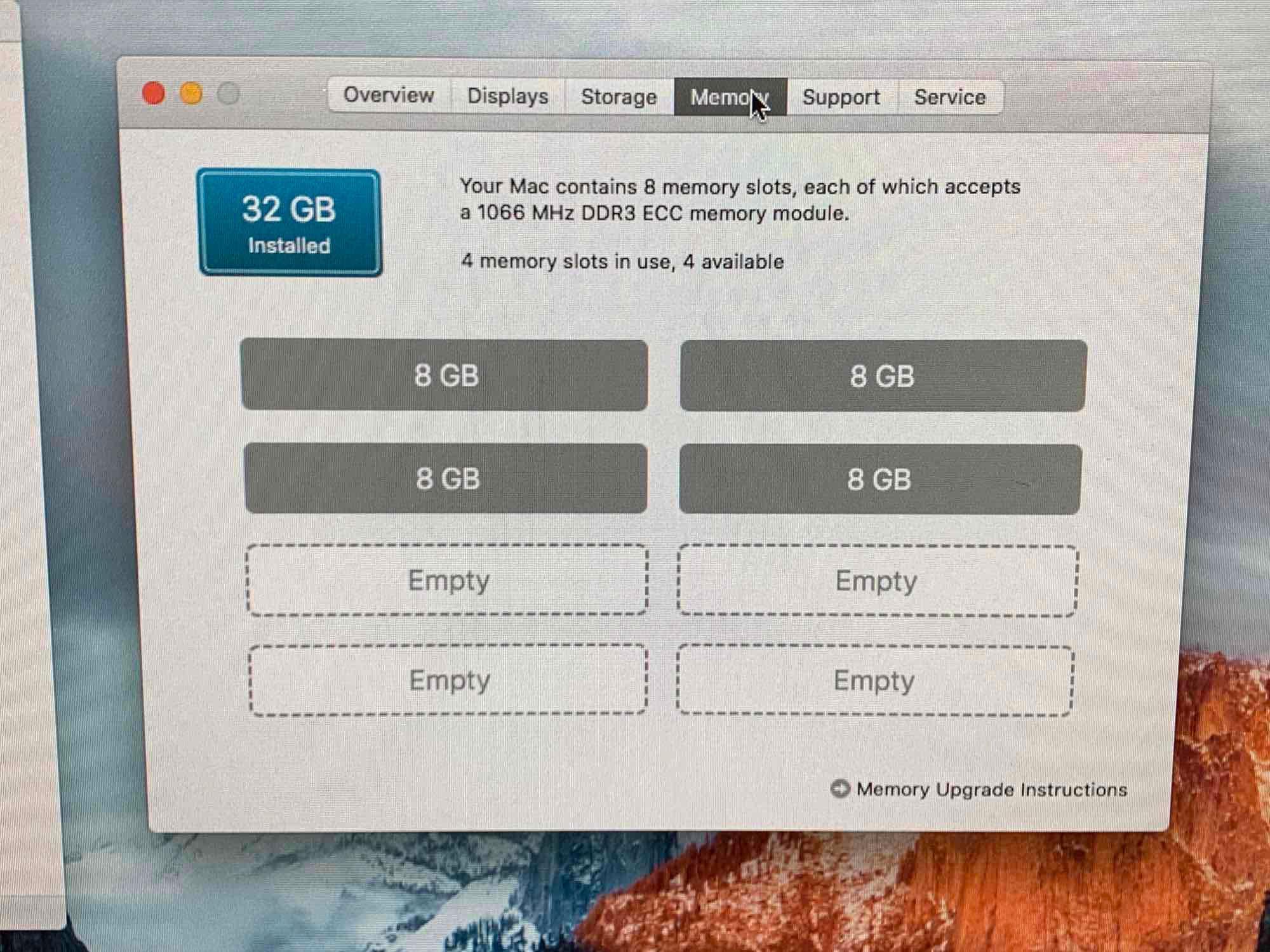 Apple MacPro5,1 8 Core Workstation 2x2.4GHz Quad Intel Xeon 32GB 1TB El Capitan 10.11.6