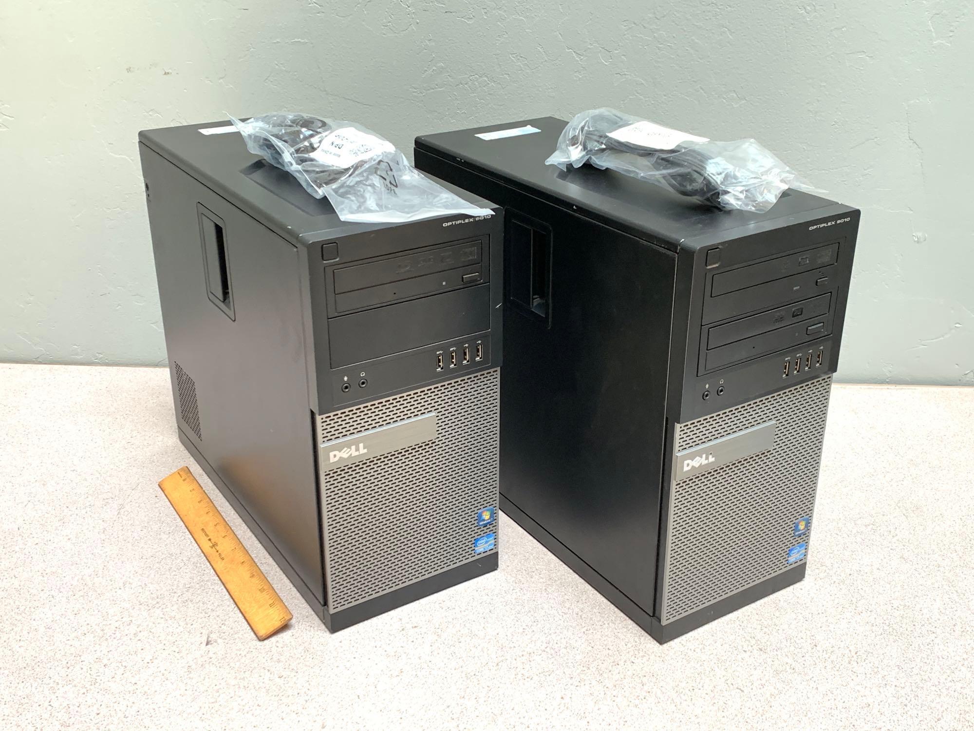 2pcs - Dell Optiplex 9010 mini tower PCs Intel i7-3770 3.4GHz 32GB 250GB NO OS