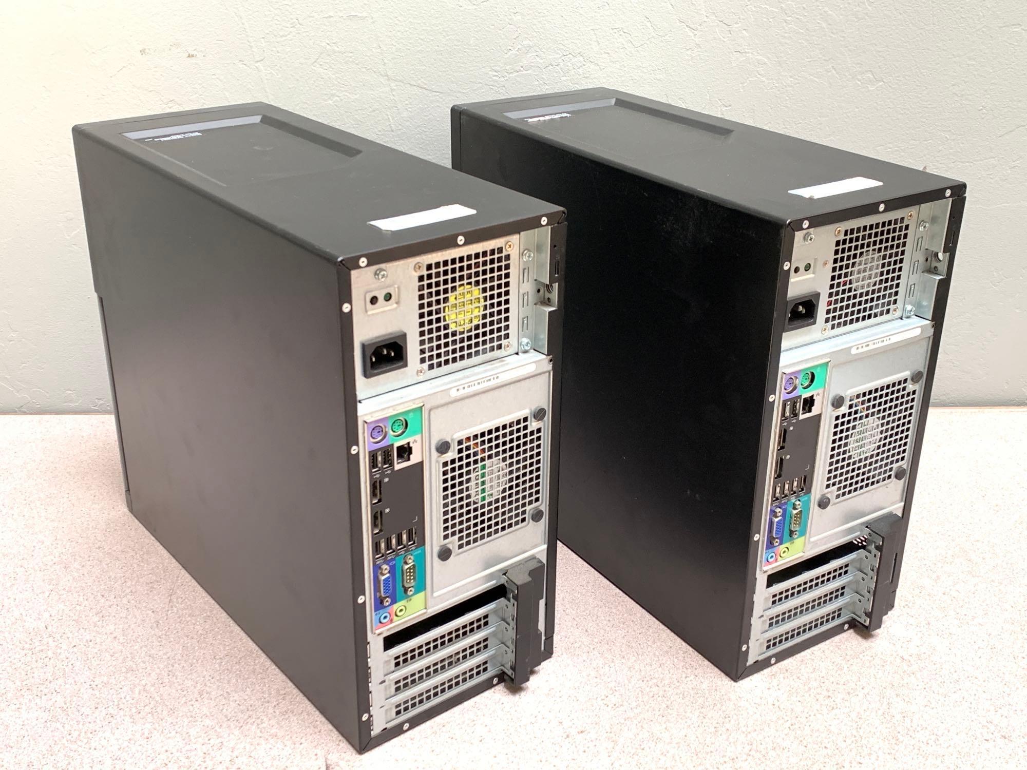 2pcs - Dell Optiplex 9010 mini tower PCs Intel i7-3770 3.4GHz 32GB 250GB NO OS