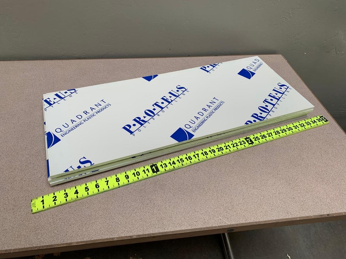 5pcs - Proteus Polypropylene PP 32"x13"x3/8" White Sheets