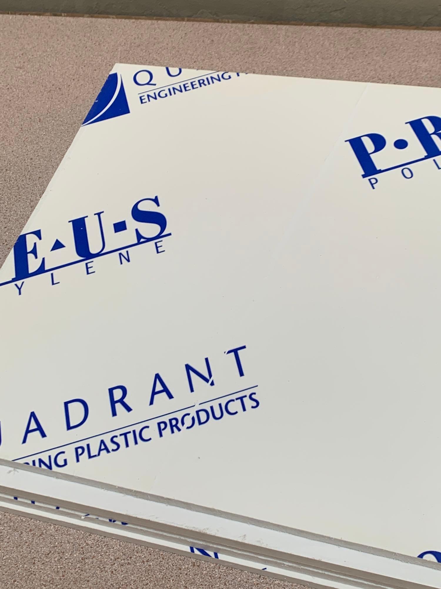 5pcs - Quadrant PROTEUS Polypropylene White Plastic Sheets / Panels PEWM09 32" x 13" x 3/8"