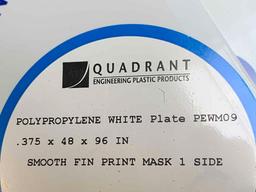 5pcs - Quadrant PROTEUS Polypropylene White Plastic Sheets / Panels PEWM09 32" x 13" x 3/8"