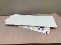 5pcs - Quadrant PROTEUS Polypropylene White Plastic Sheets / Panels PEWM09 32" x 13" x 3/8"