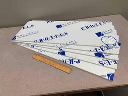 5pcs - Quadrant PROTEUS Polypropylene White Plastic Sheets / Panels PEWM09 32" x 13" x 3/8"