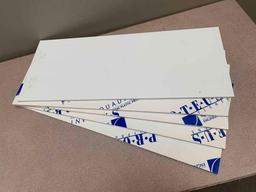 5pcs - Quadrant PROTEUS Polypropylene White Plastic Sheets / Panels PEWM09 32" x 13" x 3/8"