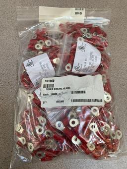 950+pcs - Red Ring Crimp Terminals 8 AWG