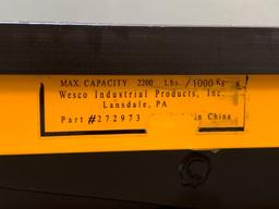 Wesco 272973 2200lbs Capacity Heavy Duty Scissors Lift Table