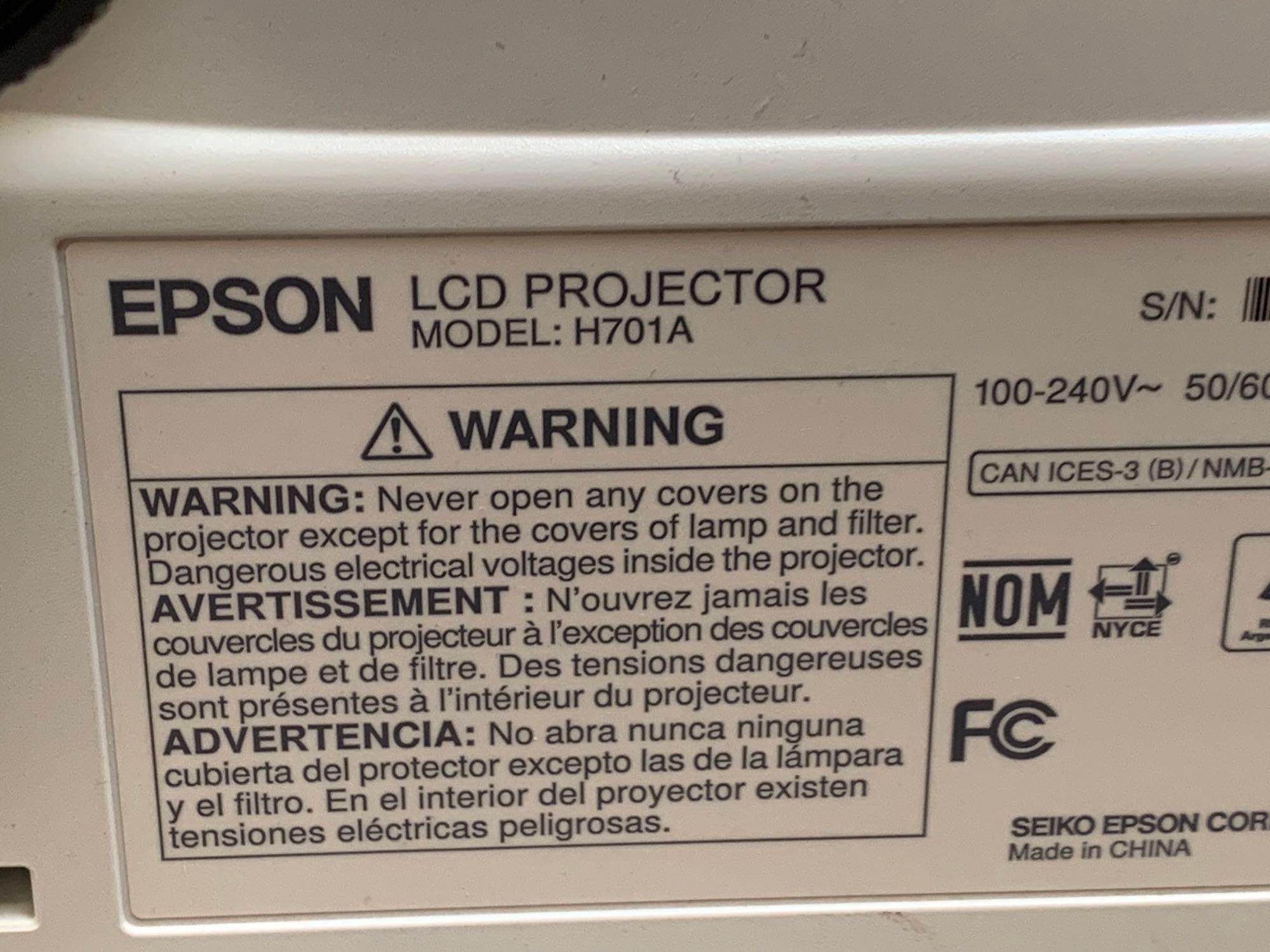 Epson PowerLite Pro G6470WU 4500 Lumens LCD Video Projector