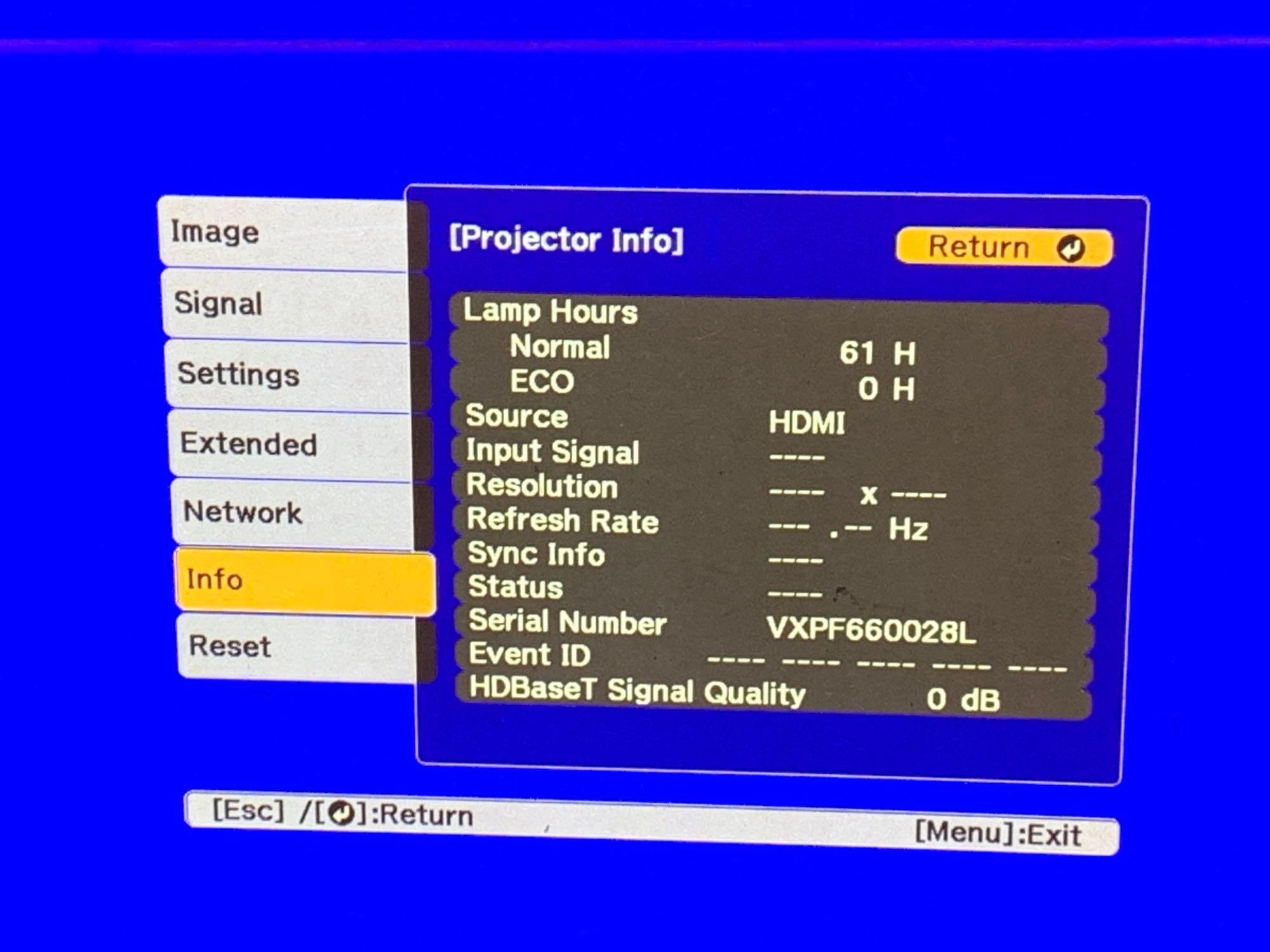 Epson PowerLite Pro G6470WU 4500 Lumens LCD Video Projector