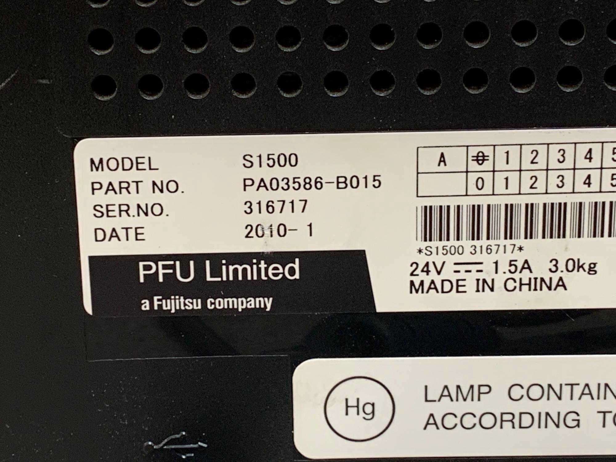 Fujitsu ScanSanp S1500 Color / Photo Documents USB Scanner