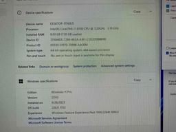 Dell Optiplex 7460 23.8" LCD AIO Computer Intel i7-8700 3.2GHz 8GB 500GB Win 11