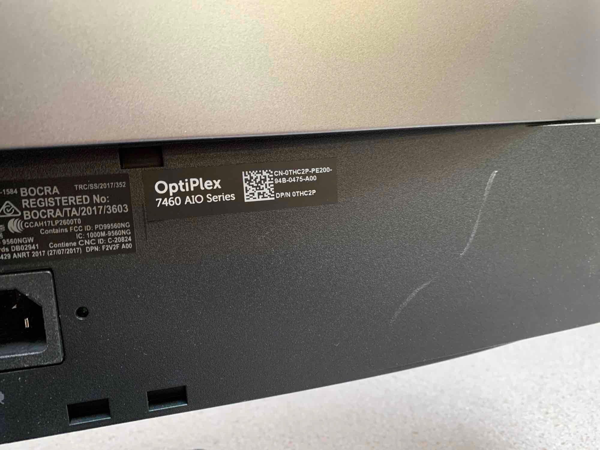 Dell Optiplex 7460 23.8" LCD AIO Computer Intel i7-8700 3.2GHz 8GB 500GB Win 11