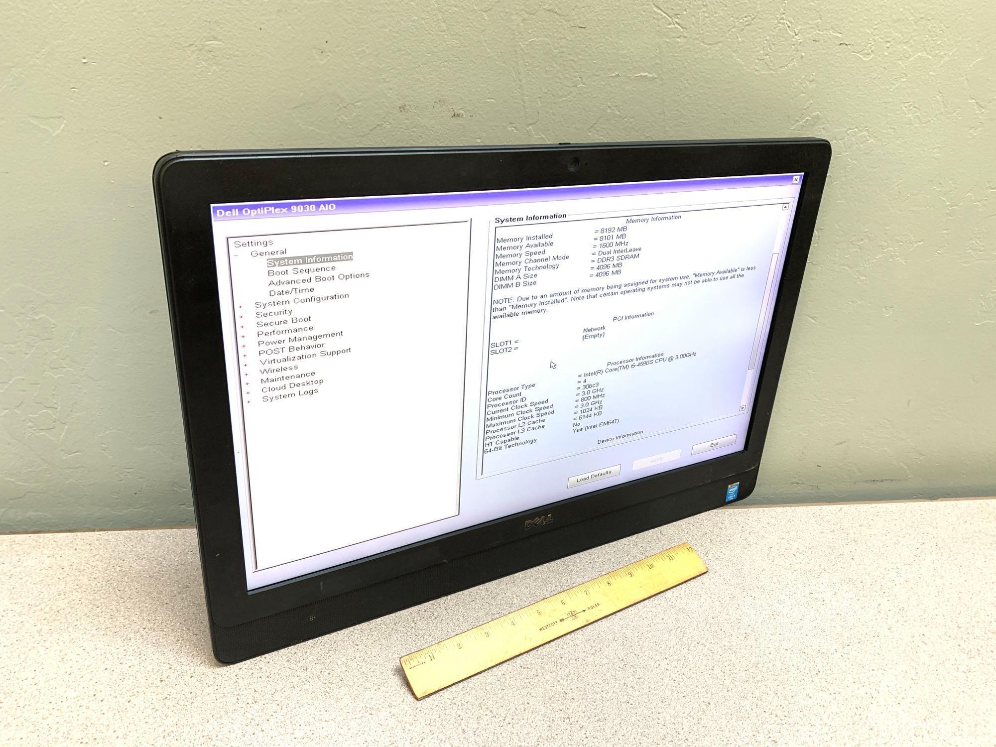 Dell Optiplex 9030 AIO Computer Intel i5-4590 3.0GHz 8GB 500GB NO OS