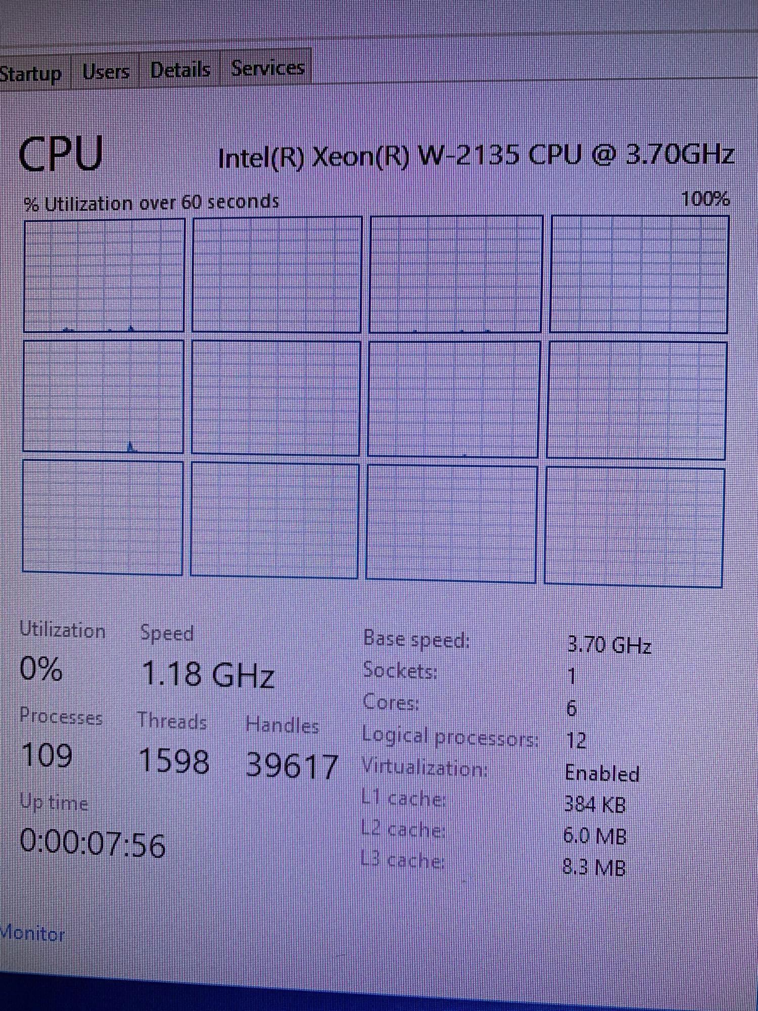 Dell Precision 5820 Tower 6 Core Xeon W-2135 3.7GHz 16GB 1TB SSD nVidia Quadro P500 16GB Win 10