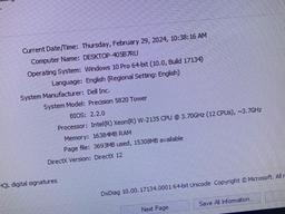 Dell Precision 5820 Tower 6 Core Xeon W-2135 3.7GHz 16GB 1TB SSD nVidia Quadro P500 16GB Win 10