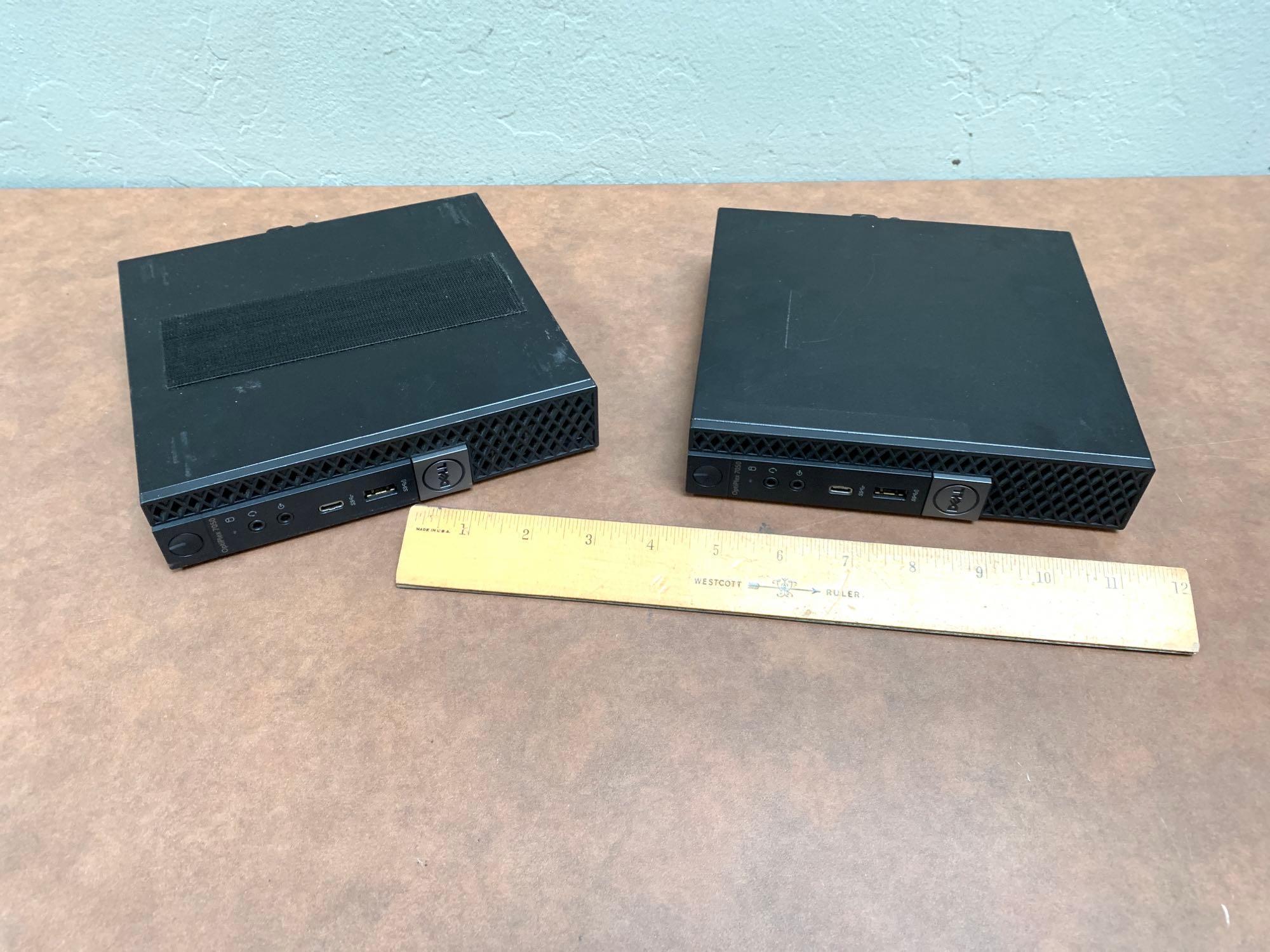 2pcs - Dell Optiplex 7050 SFF Mini Computer Intel i7-7700 3.6GHz 32GB NO HD DP HDMI NO WIFI