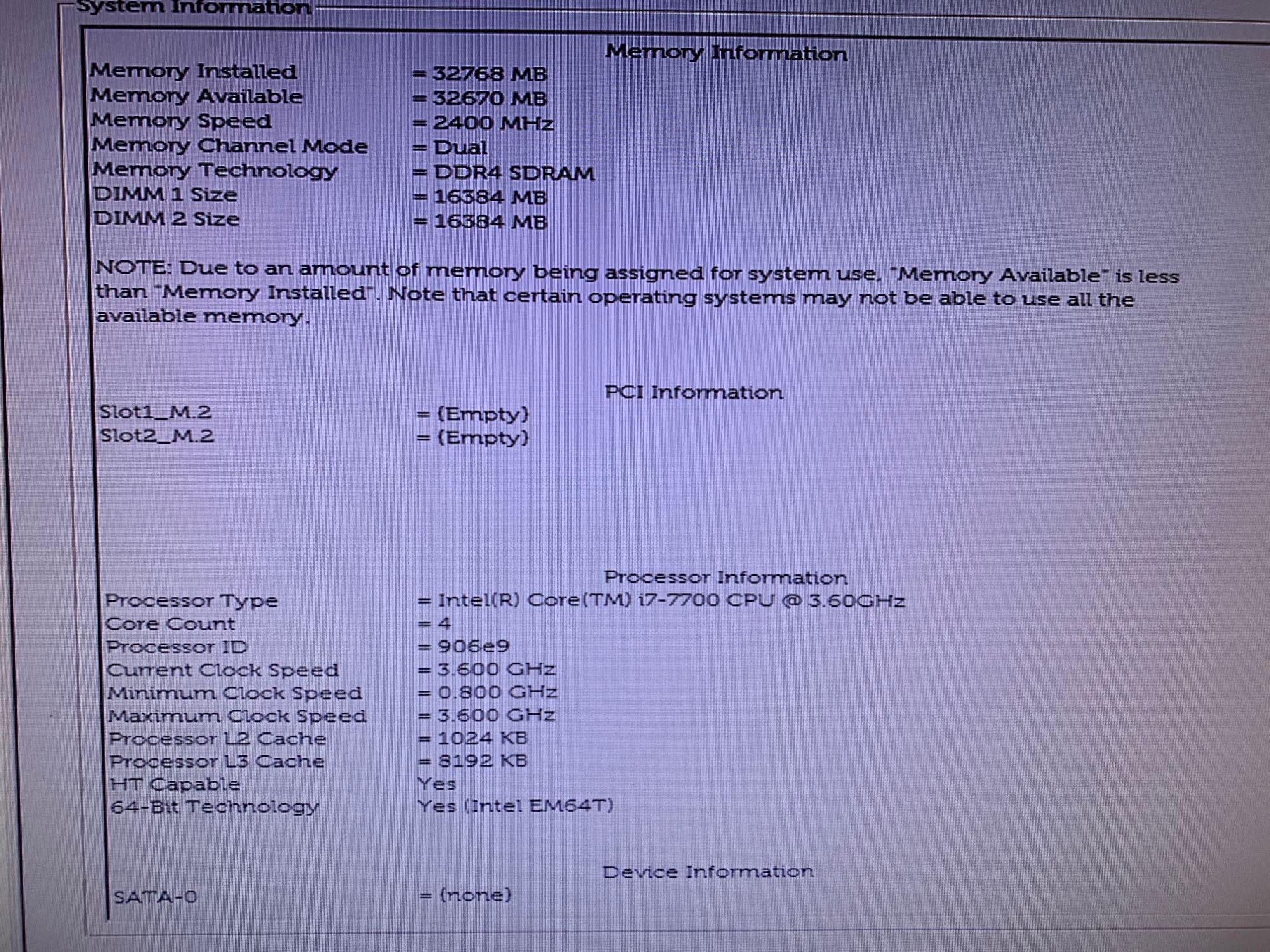 2pcs - Dell Optiplex 7050 SFF Mini Computer Intel i7-7700 3.6GHz 32GB NO HD DP HDMI NO WIFI