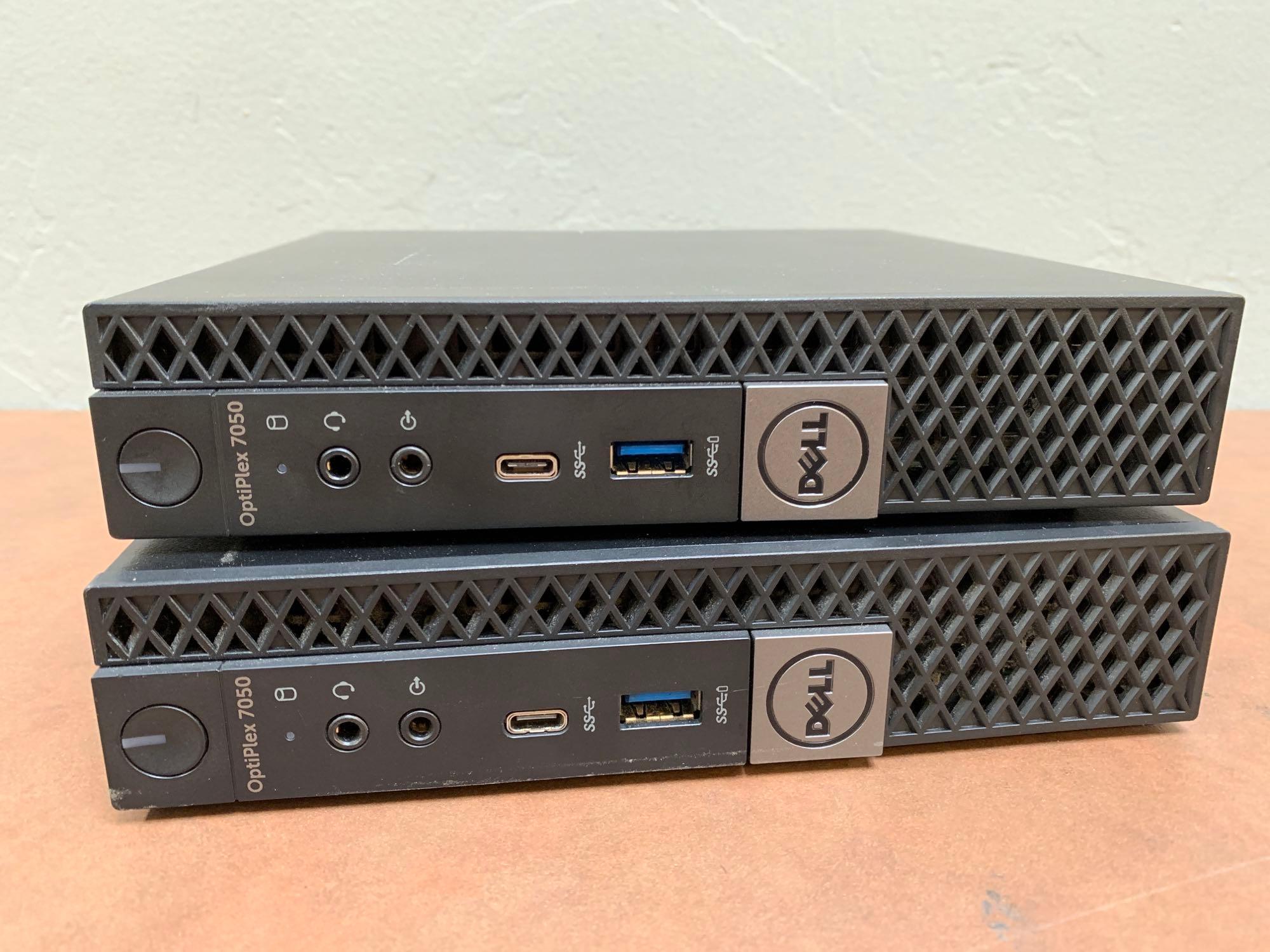 2pcs - Dell Optiplex 7050 SFF Mini Computer Intel i7-7700 3.6GHz 32GB NO HD DP HDMI NO WIFI