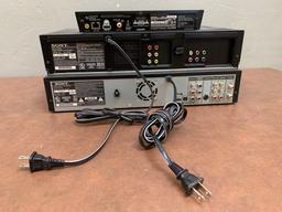 3pcs - Sony VCR/DVD Player Combo & Sony Blu-Ray Player