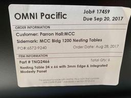 2pcs - OMNI Pacific TNG2466 Nesting / Foldable Table 66" x 24" x 29.5"