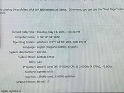 Dell Latitude E5550 Laptop Intel i7-5600 2.6GHz 8GB 256GB SSD Wifi Bt HDMI Win 10