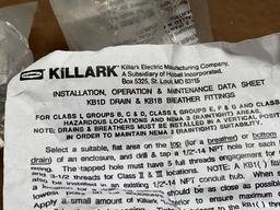 4pcs - Killark KB1B Conduit Breather Fittings 1/2" NPT