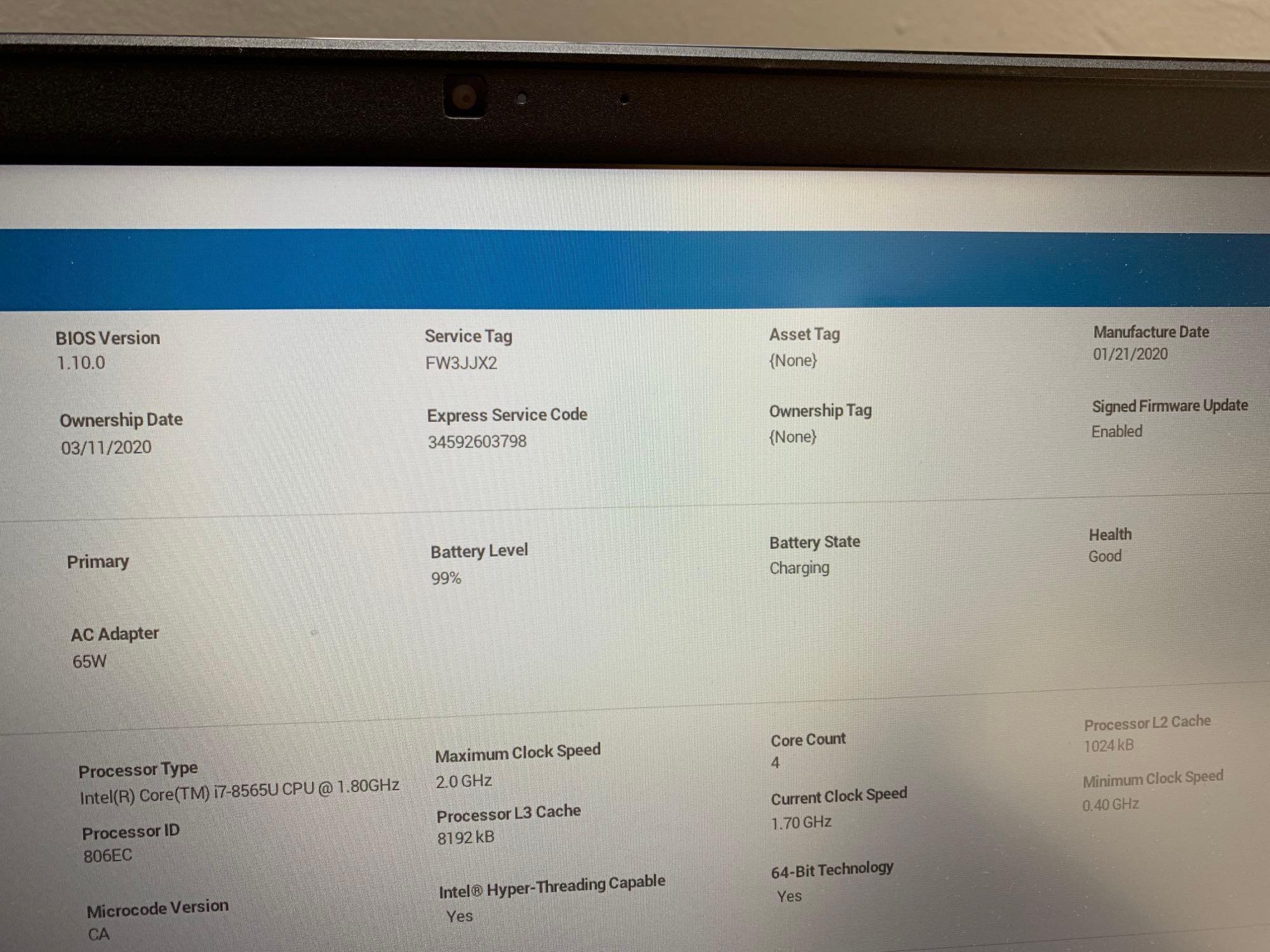 Dell Latitude 3400 Laptop Intel i7-8565 1.8GHz 8GB DDR4 256GB SSD Wifi Bt HDMI Win 11