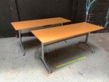 2pcs - OMNI Pacific TNG2466 Nesting / Foldable Table 66" x 24" x 29.5"