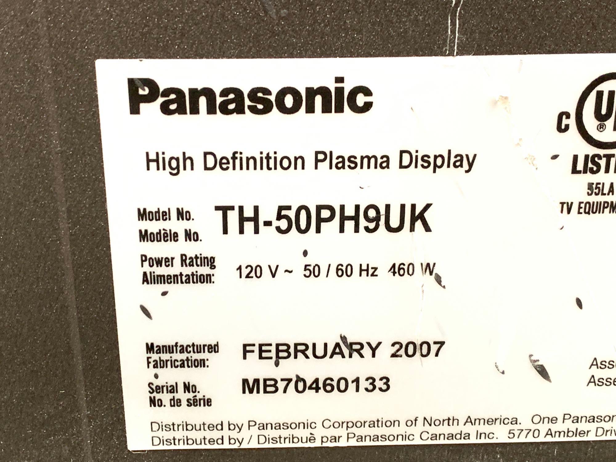 Panasonic TH-50PH9UK 50" 1080p High Definition Plasma Display