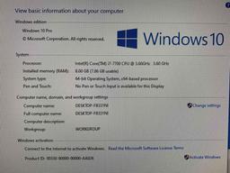 Dell Optiplex 7450 23.8" LCD AIO Intel i7-7700 3.6GHz 8GB 320GB SATA Wifi Bt HDMI Win 10 - NO STAND