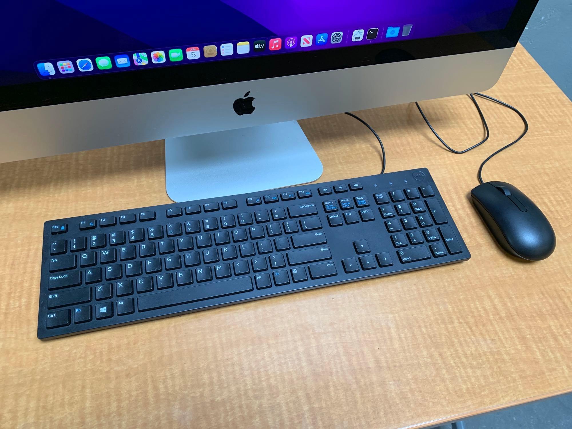 Apple iMac17,1 AIO 27" LCD Quad Intel i5-6500 3.2GHz 16GB 1TB Wifi Bt AMD Radeon 2GB Monterey - 2015