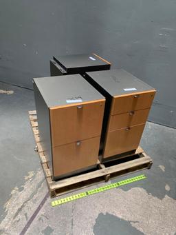 3pcs - Omni Pacific Under Desk Filing Cabinets 16" x 22" x 28"