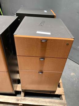 3pcs - Omni Pacific Under Desk Filing Cabinets 16" x 22" x 28"