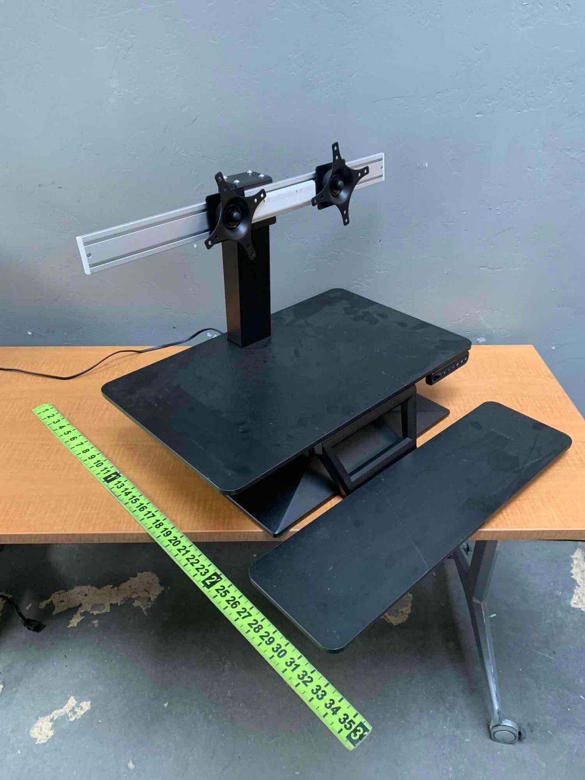 Electric Dual Monitor Sit or Stand Desk Converter
