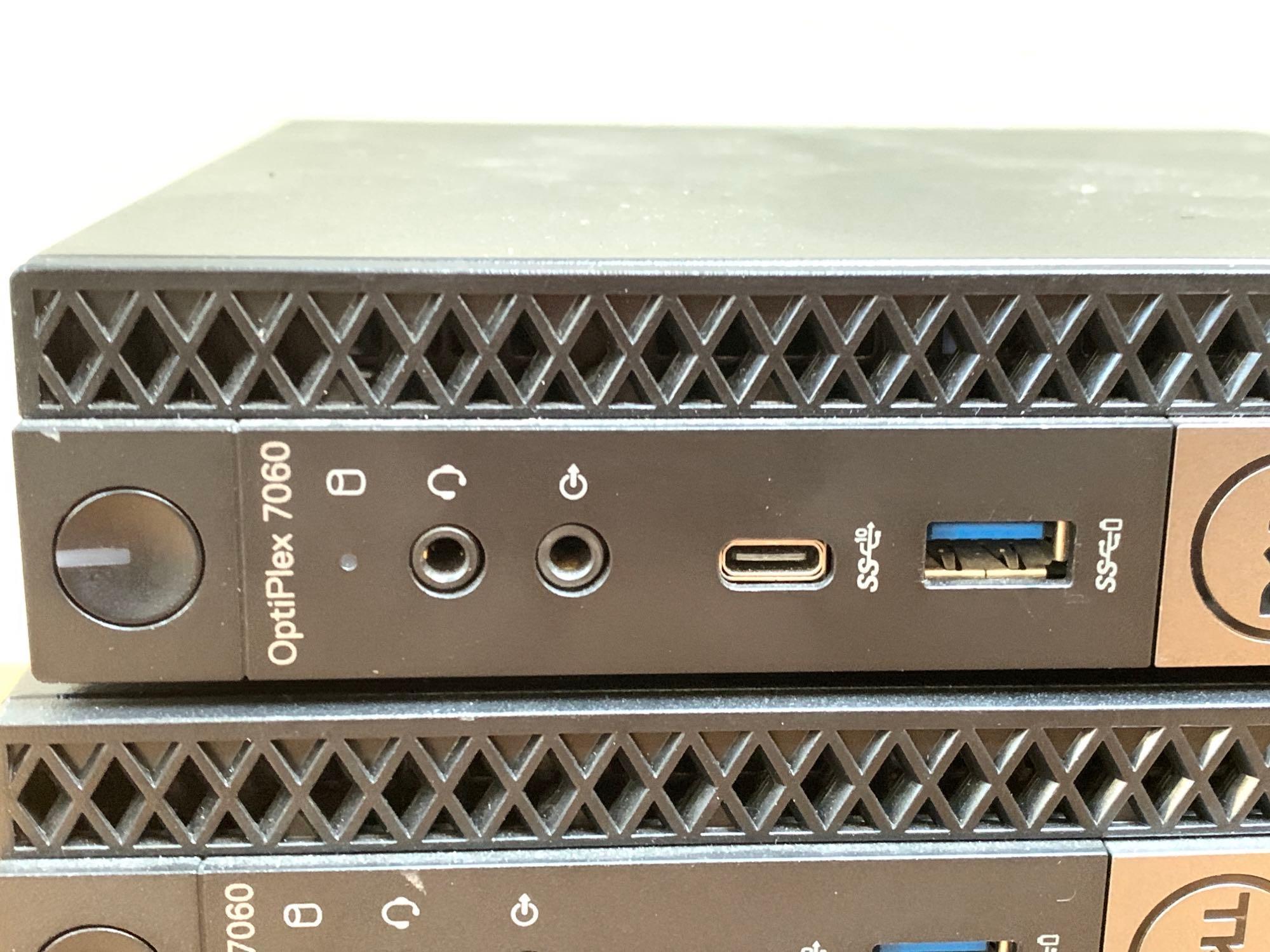 4pcs - Dell Optiplex 7060 SFF Mini PC Intel i7-8700 2.4GHz 8GB DDR4 256GB SSD Wifi Bt USB-C Win 11