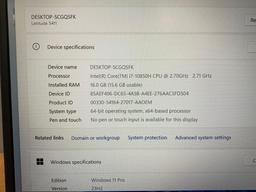 Dell Latitude 5411 14" LCD Laptop Intel i7-10850H 2.7GHz 16GB DDR4 256GB SSD Wifi BT HDMI Win 11