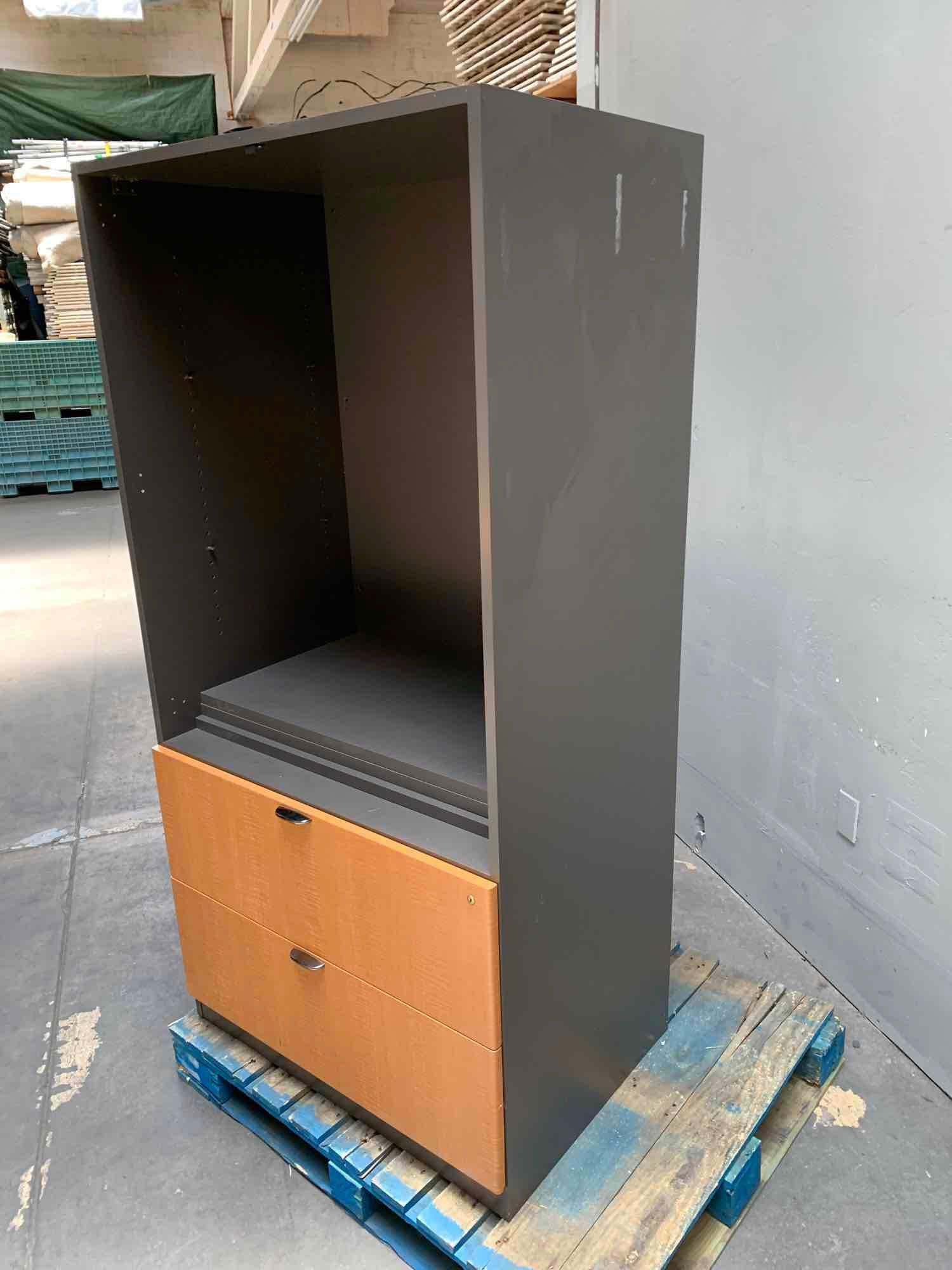 OmniPacific Tall Storage / Filing Cabinet 2 Drawers 36" x 26" x 72.5"