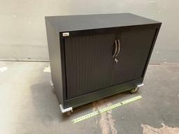 APW Wright Line Rolling Backup Tape Storage Cabinet 39" x 19" x 35.5" Key