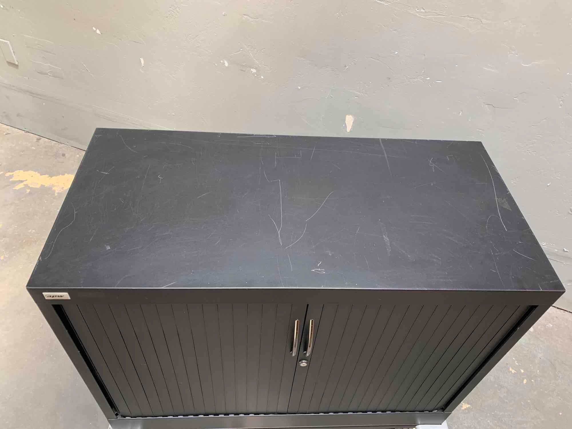 APW Wright Line Rolling Backup Tape Storage Cabinet 39" x 19" x 35.5" Key